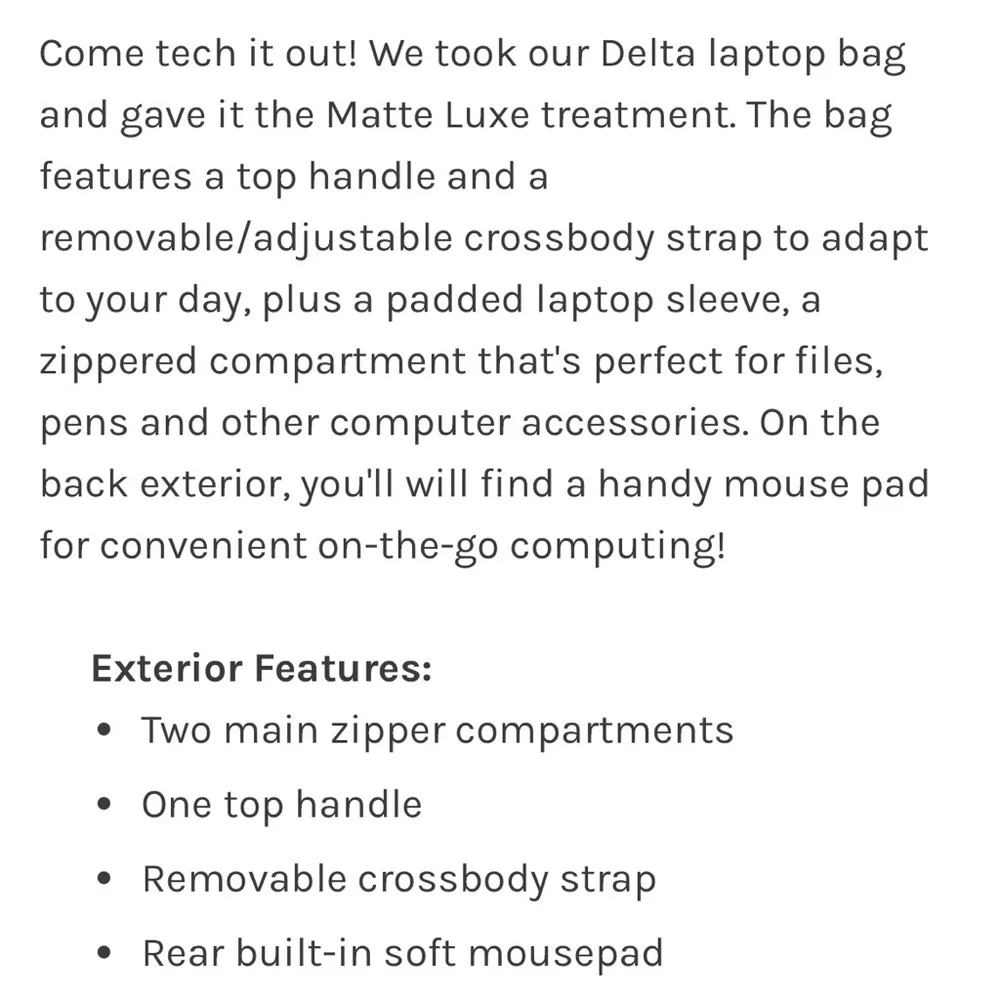 🆕 Lug Delta Matte Luxe VL 15